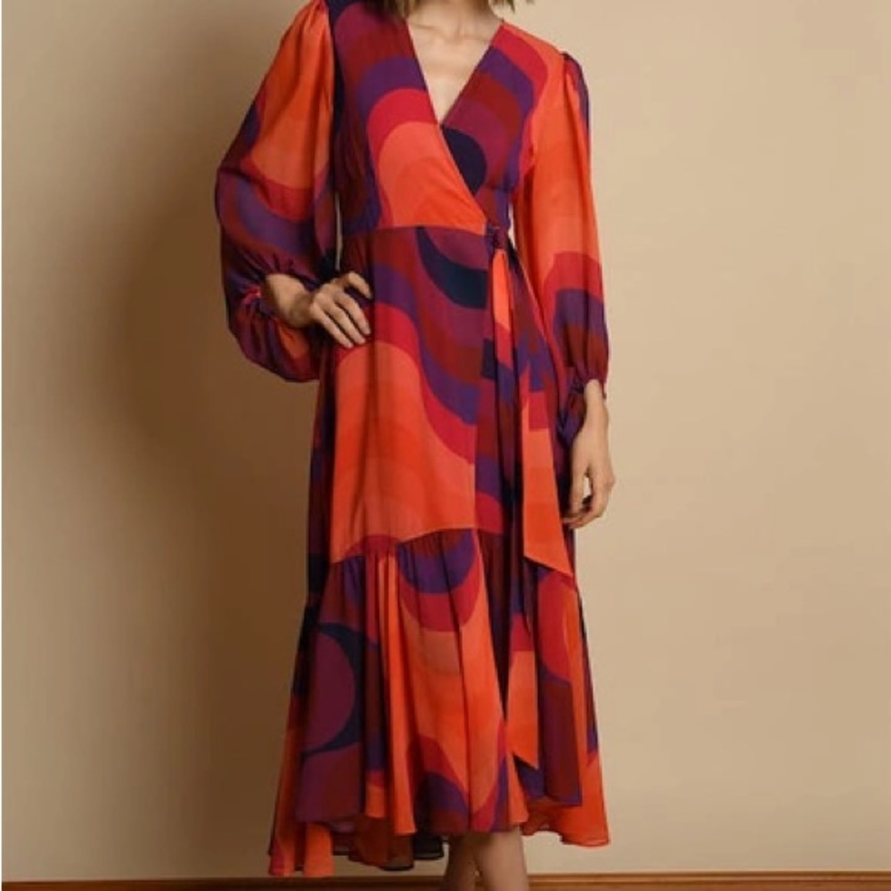 Hutch Anthropologie Robyn Wrap Dress Small